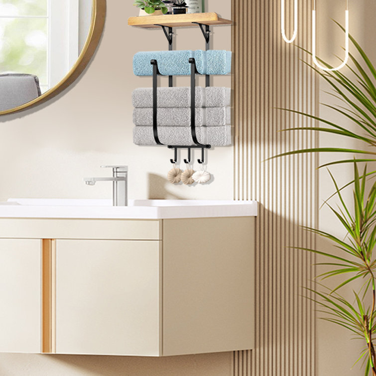 Mirrored towel online rack